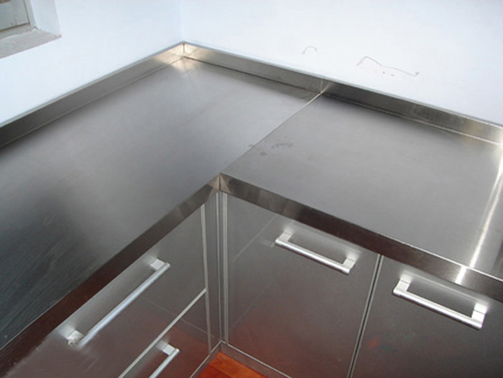 Stainless steel worktop