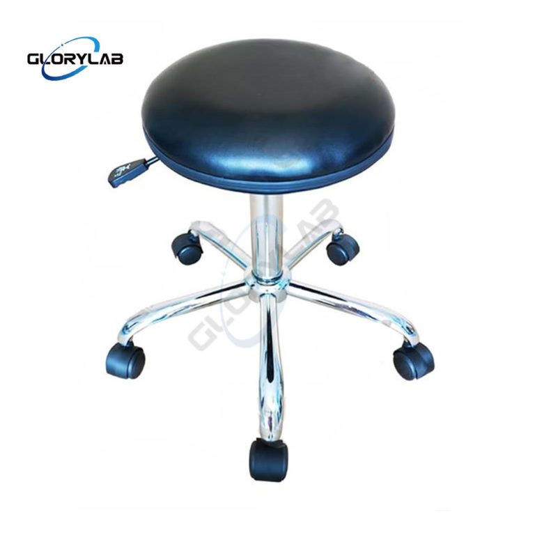 leather round lab stool